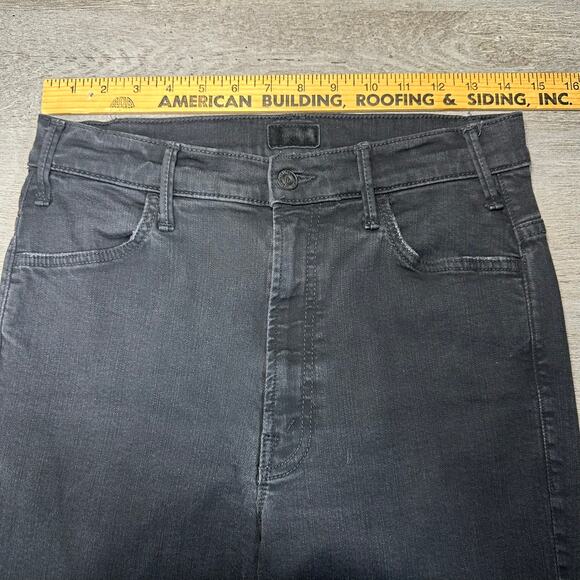 Mother The Hustler Ankle Fray Jeans Not Guilty Black Wash 27 - Picture 10 of 14